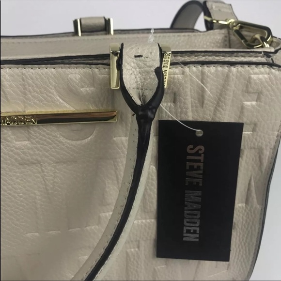 STEVE MADDEN B TRAYA SATCHEL BISQUE GREY HANDBAG - Picture 3 of 8